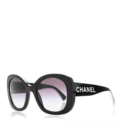 Chanel Acetate Sunglasses 71414 Black White 1 of 8