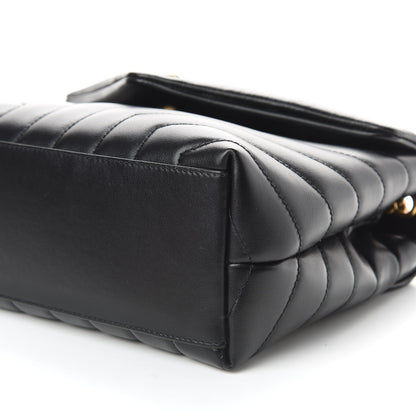 Saint Laurent Calfskin Y Quilted Monogram Small Loulou Chain Satchel Black 8 of 10