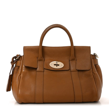 Mulberry Glossy Buffalo Small Bayswater Satchel Fudge 1 of 9