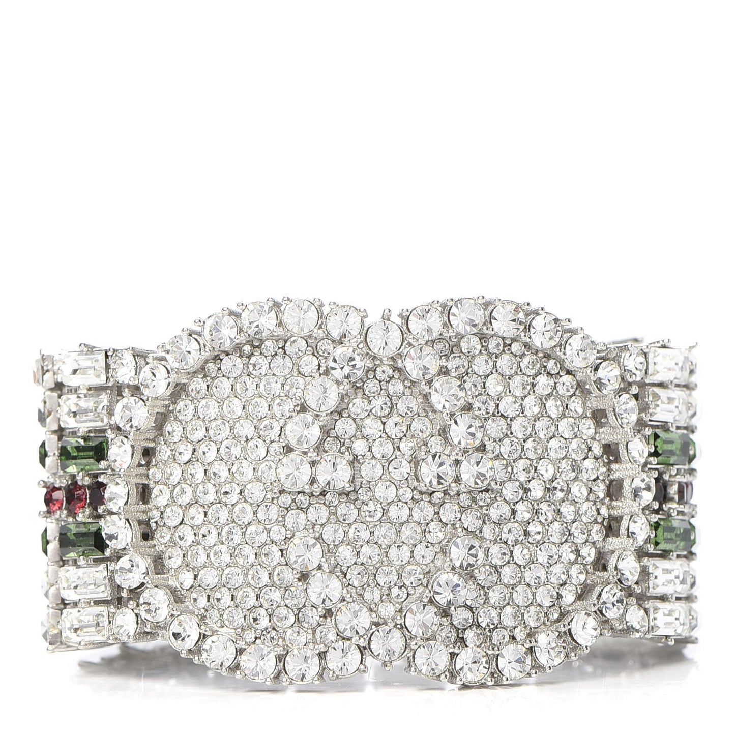 Crystals Double G Web Tennis Bracelet S Multicolor