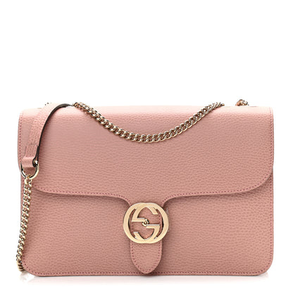 Gucci Dollar Calfskin Small Interlocking G Shoulder Bag Soft Pink 1 of 10