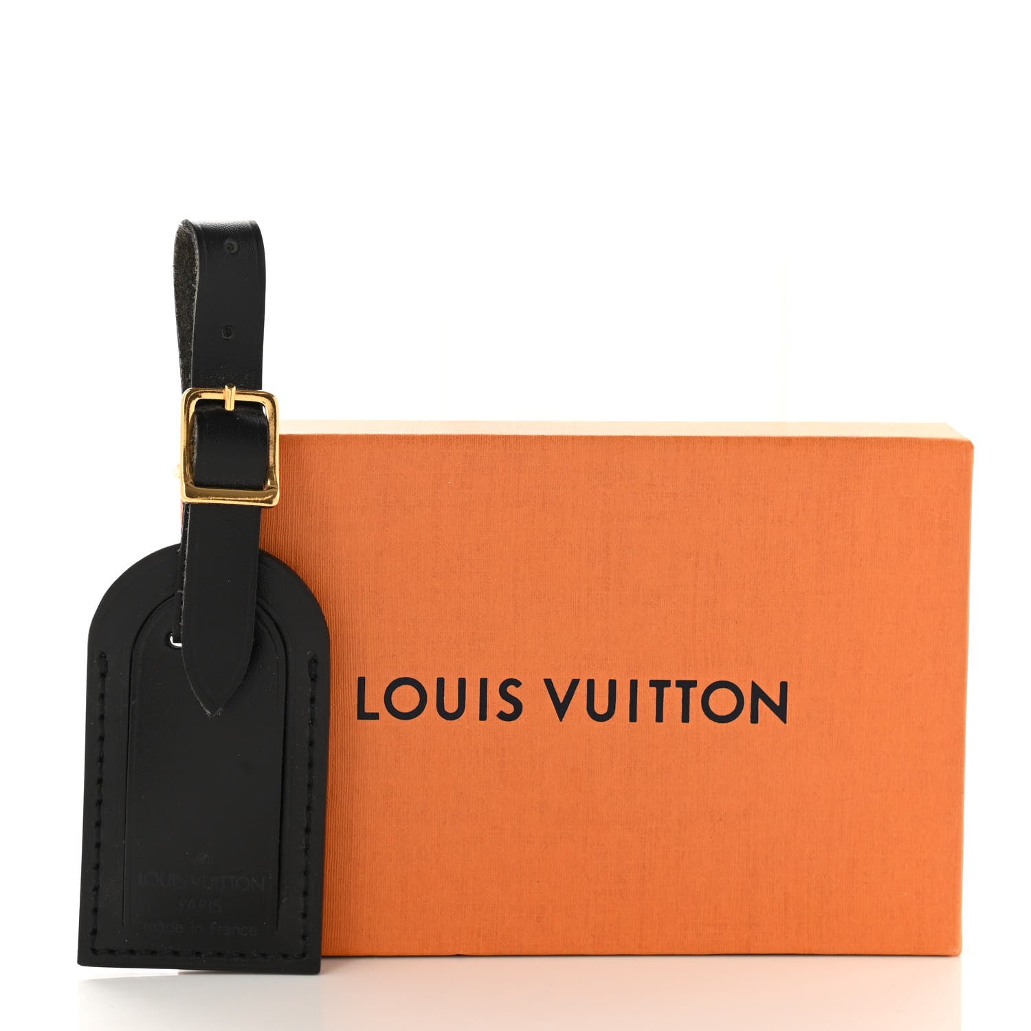 Louis Vuitton Calfskin Luggage Tag Black 4 of 4