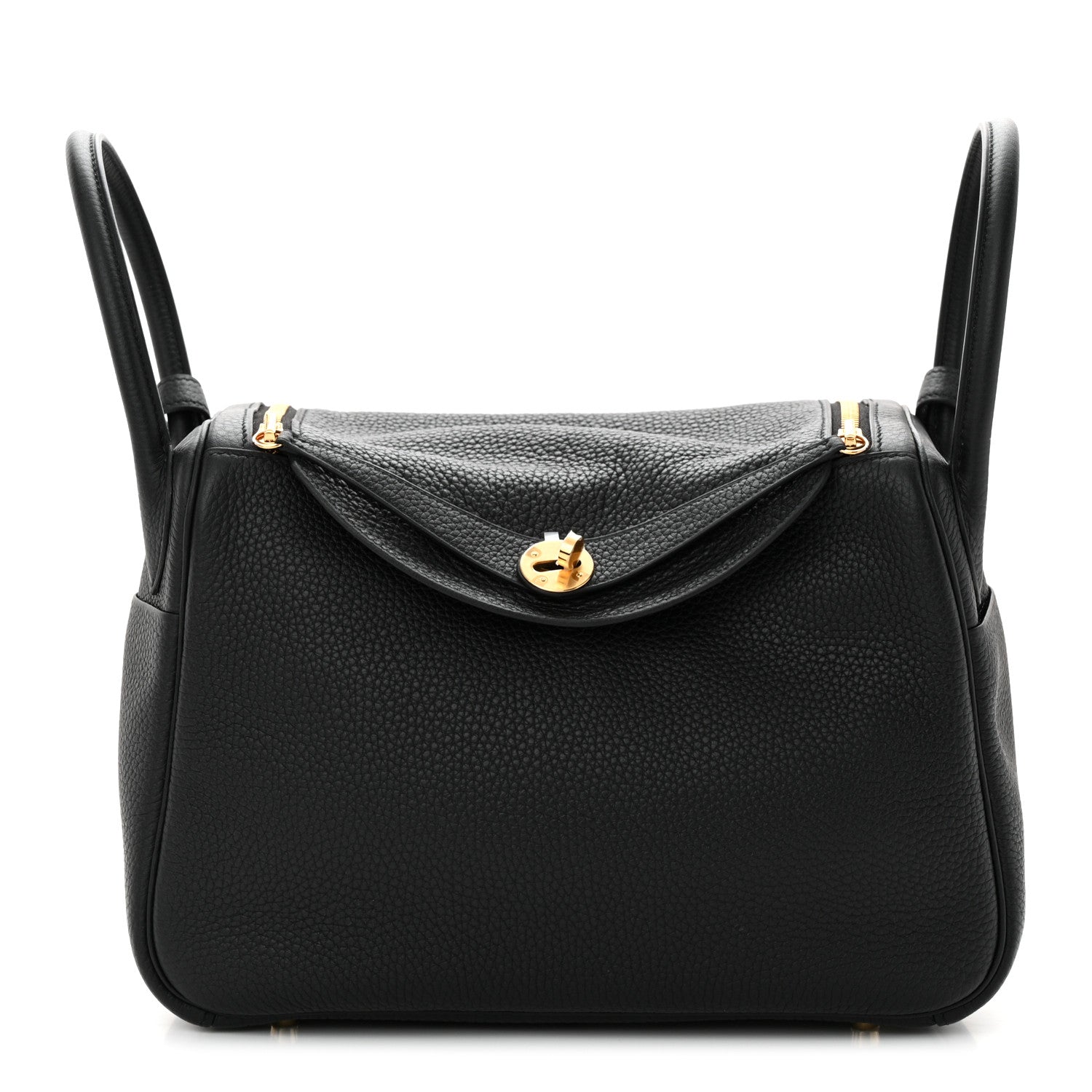 Hermes Taurillon Clemence Lindy 30 Black 1 of 11