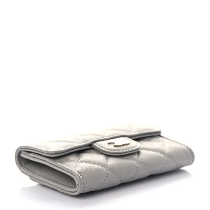 Chanel Caviar Quilted Flap Card Holder Wallet Dark Grey 4 of 8