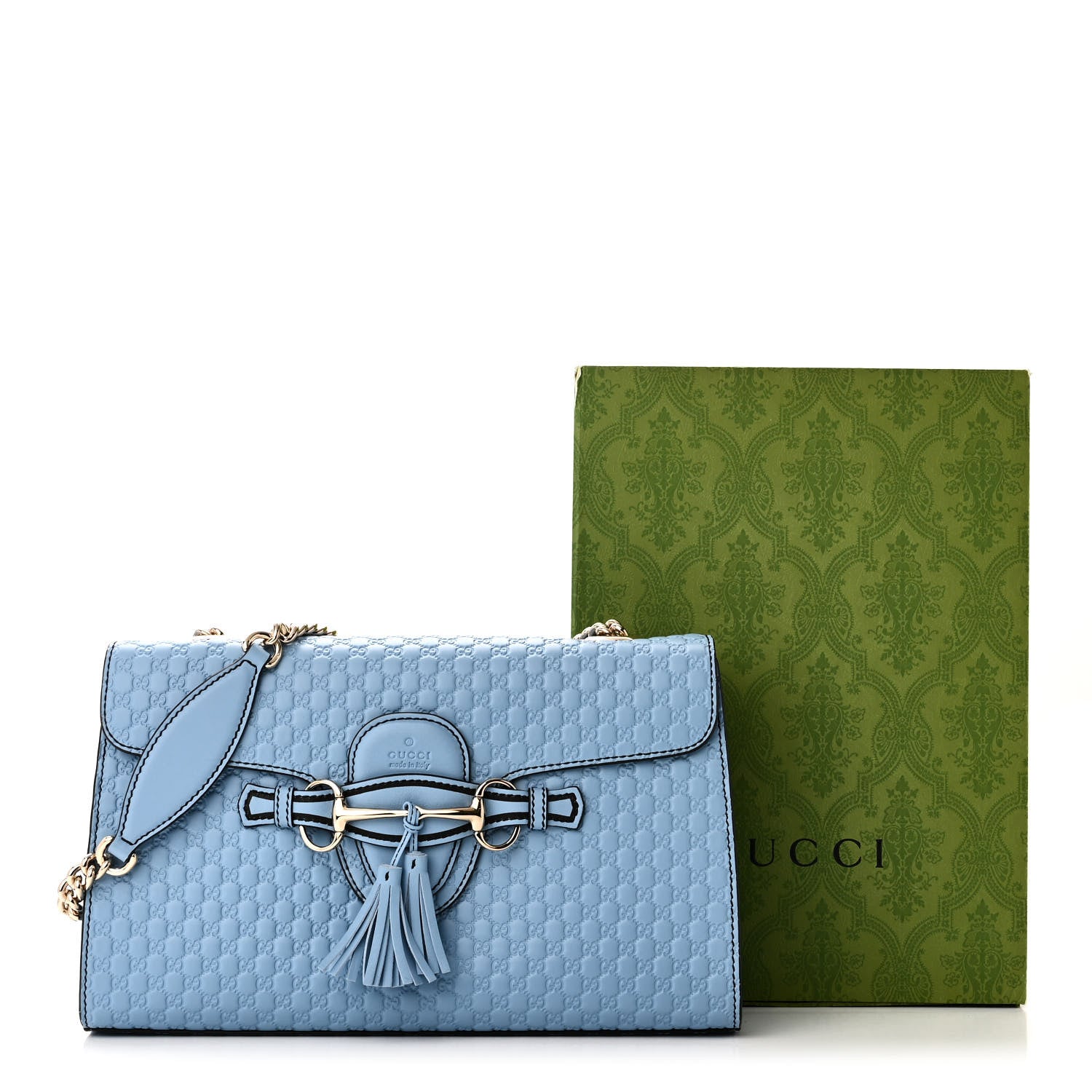 Gucci Microguccissima Medium Emily Chain Shoulder Bag Mineral Blue 11 of 11