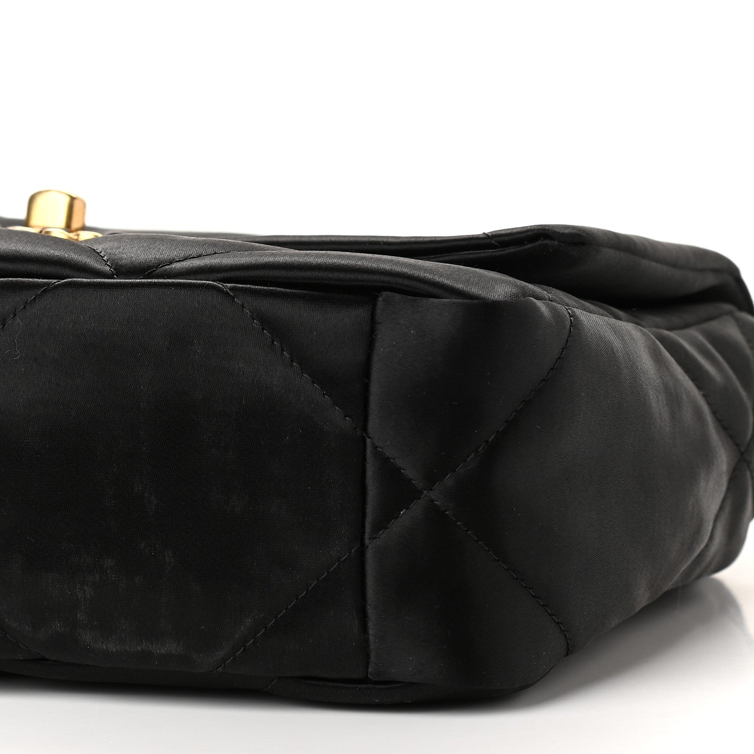 Chanel Satin Quilted Medium Chanel 19 Flap Black 9 of 9