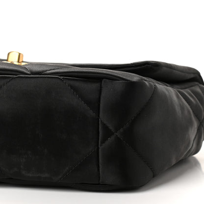 Chanel Satin Quilted Medium Chanel 19 Flap Black 9 of 9