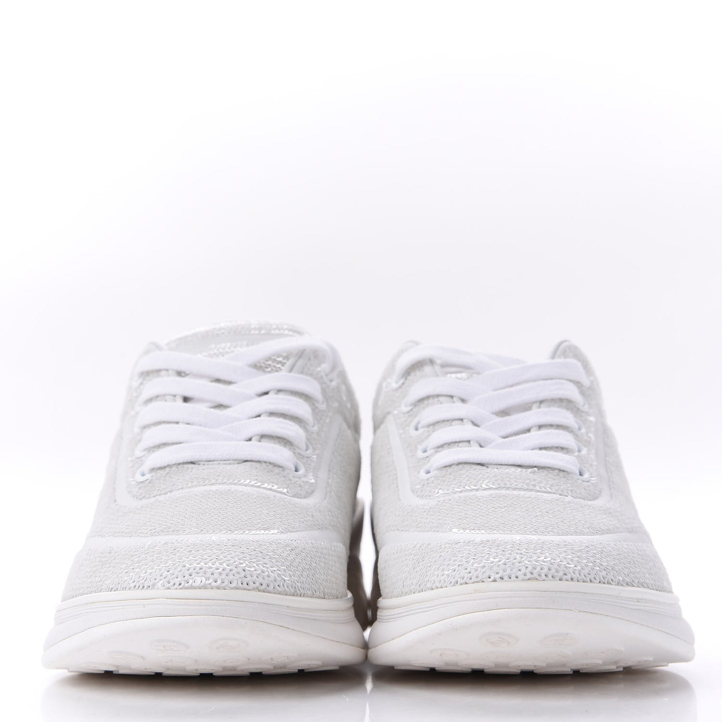 Sequin CC Sneakers 38.5 White