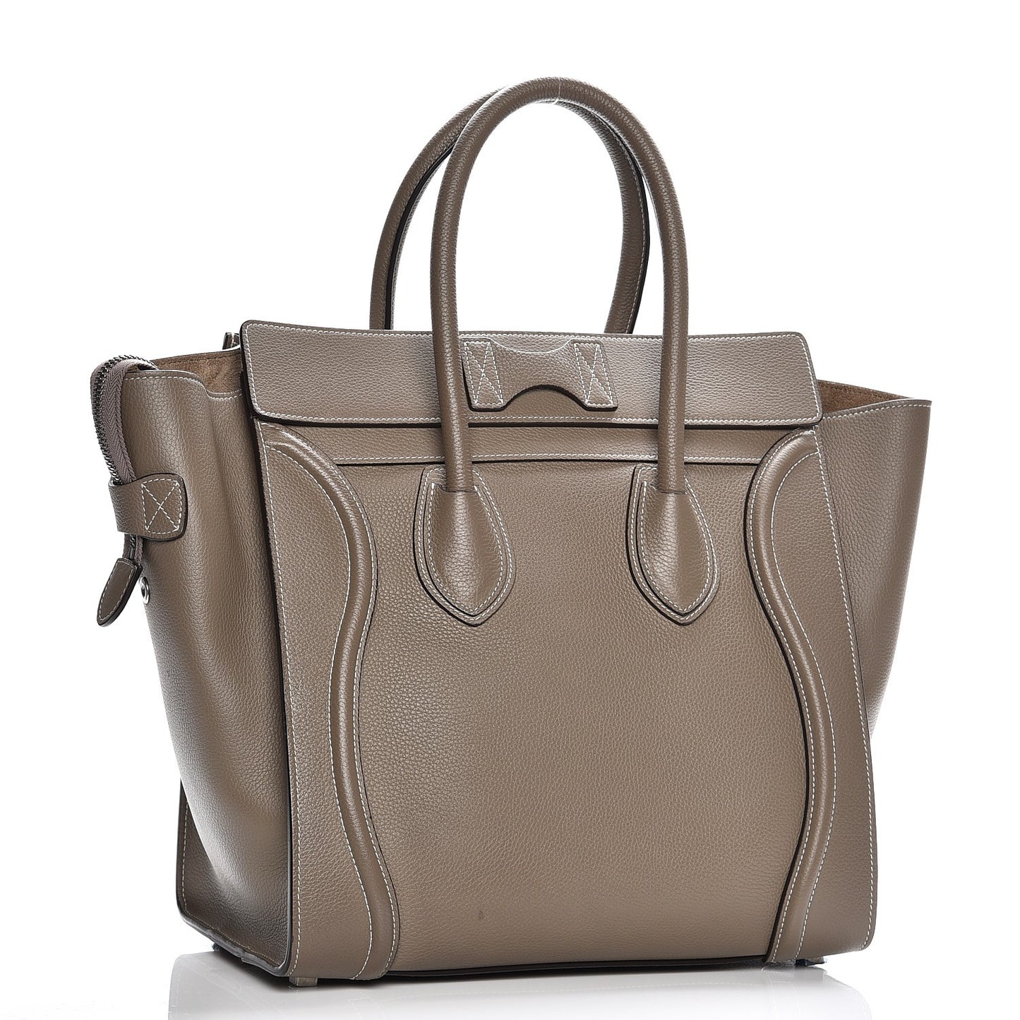 Drummed Calfskin Mini Luggage Souris