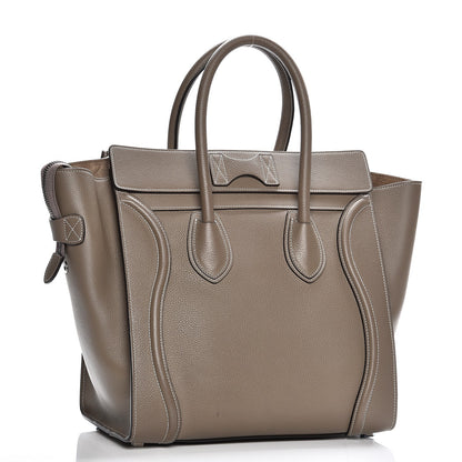 Celine Drummed Calfskin Mini Luggage Souris 3 of 7