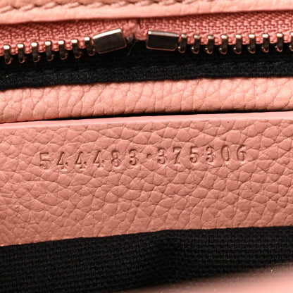 Alexander McQueen Pebbled Calfskin Small Skull Padlock Zip Around Tote Blush Pink 7 of 12