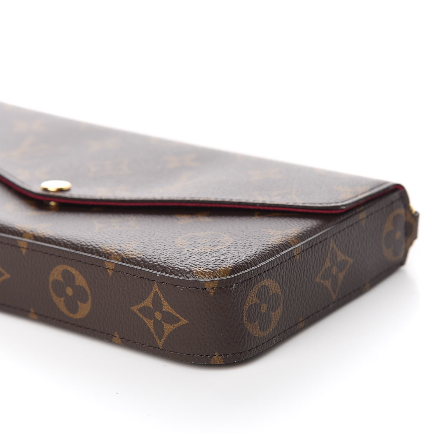 Louis Vuitton Monogram Pochette Felicie Chain Wallet Fuchsia 9 of 10