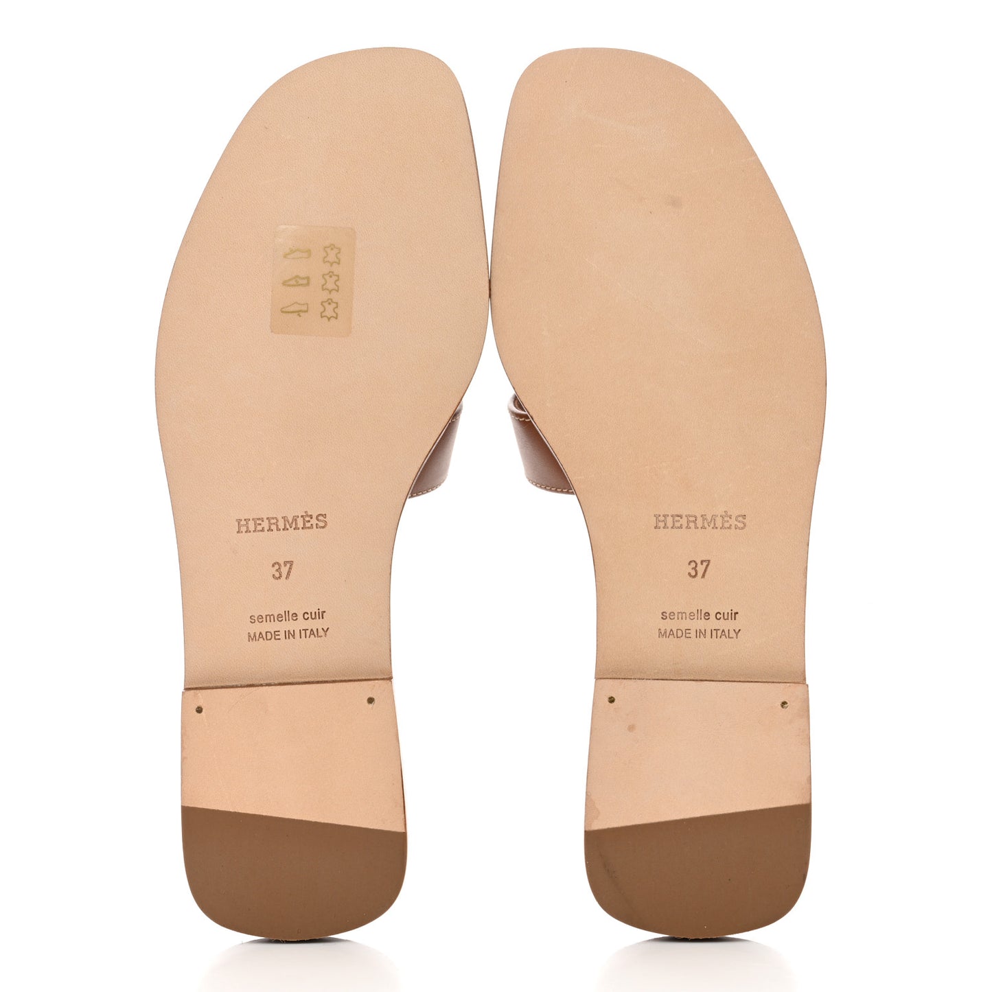 Box Calfskin Oran Sandals 37 Gold