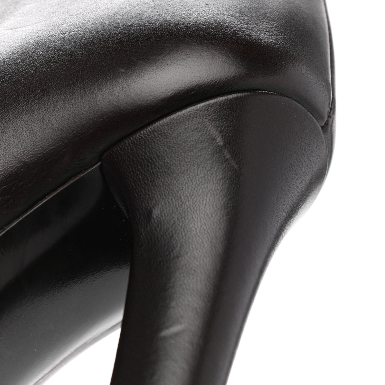 Gucci Calfskin Alexa Knee High Platform Boots 36.5 Black 8 of 8