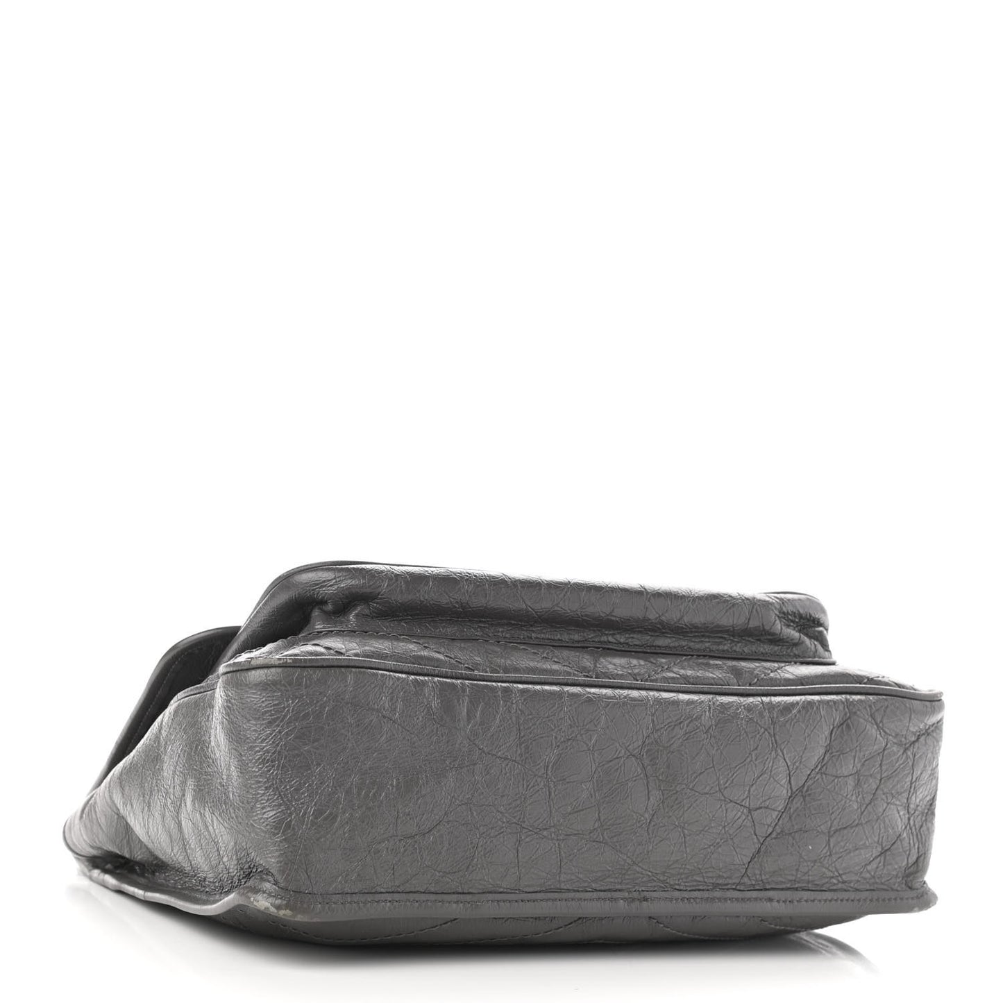Crinkled Calfskin Matelasse Monogram Large Niki Chain Satchel Storm