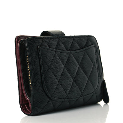 Chanel Caviar Quilted Zipped Pocket Wallet Black 2 of 9