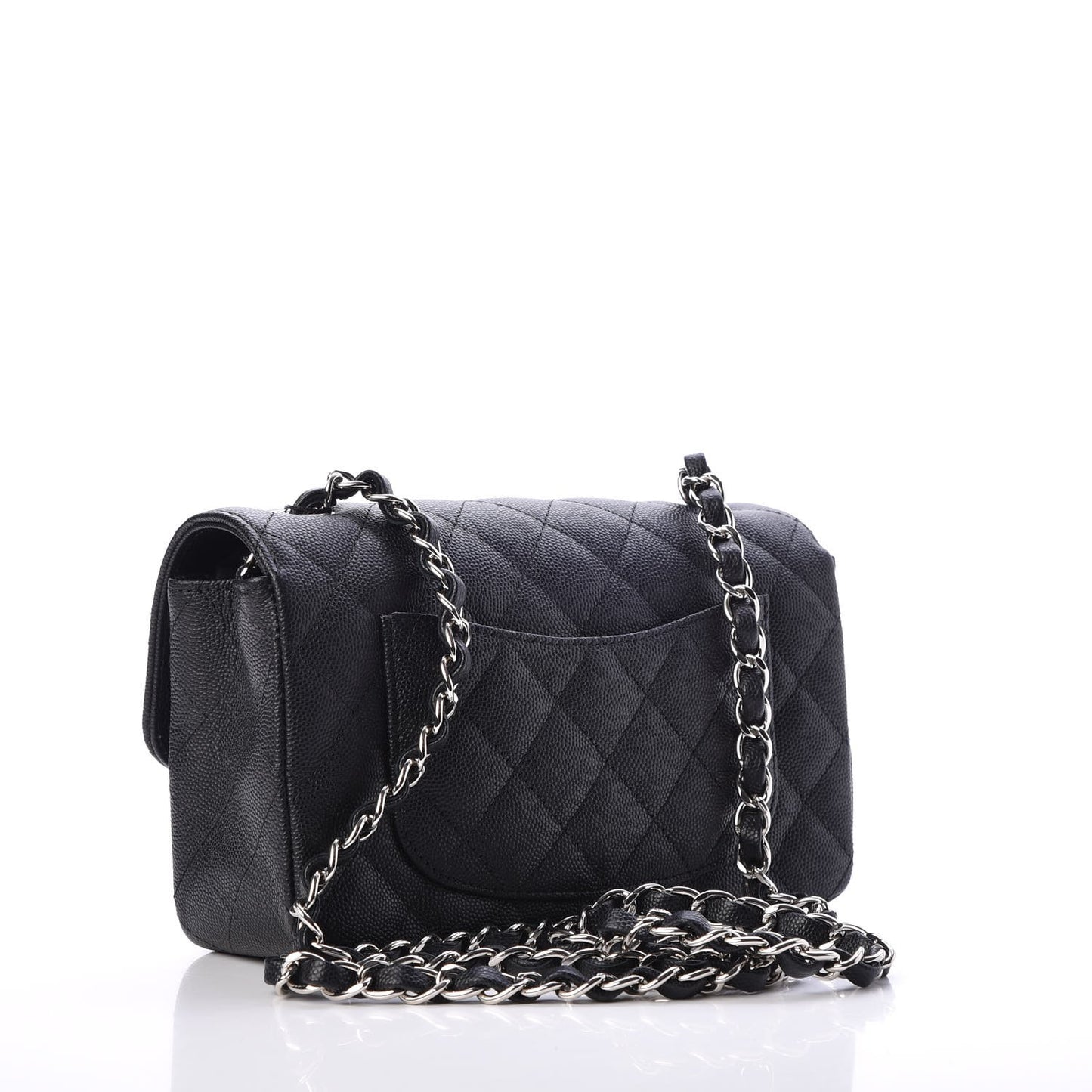 Caviar Quilted Mini Rectangular Flap Black