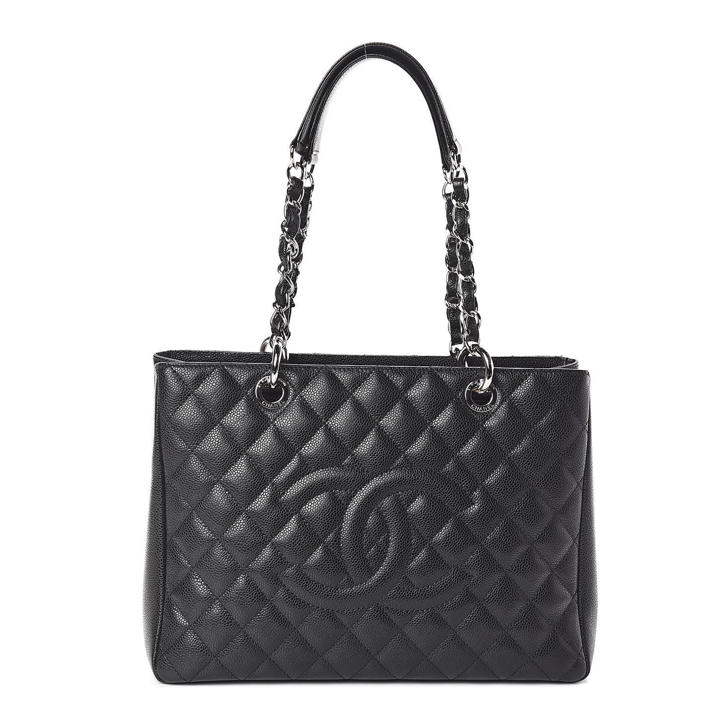Caviar Quilted Grand Shopping Tote GST Black