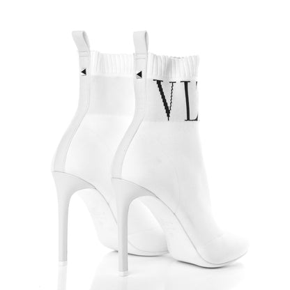 Valentino Garavani Body Tech Knit Sock Boots 37 White 4 of 11