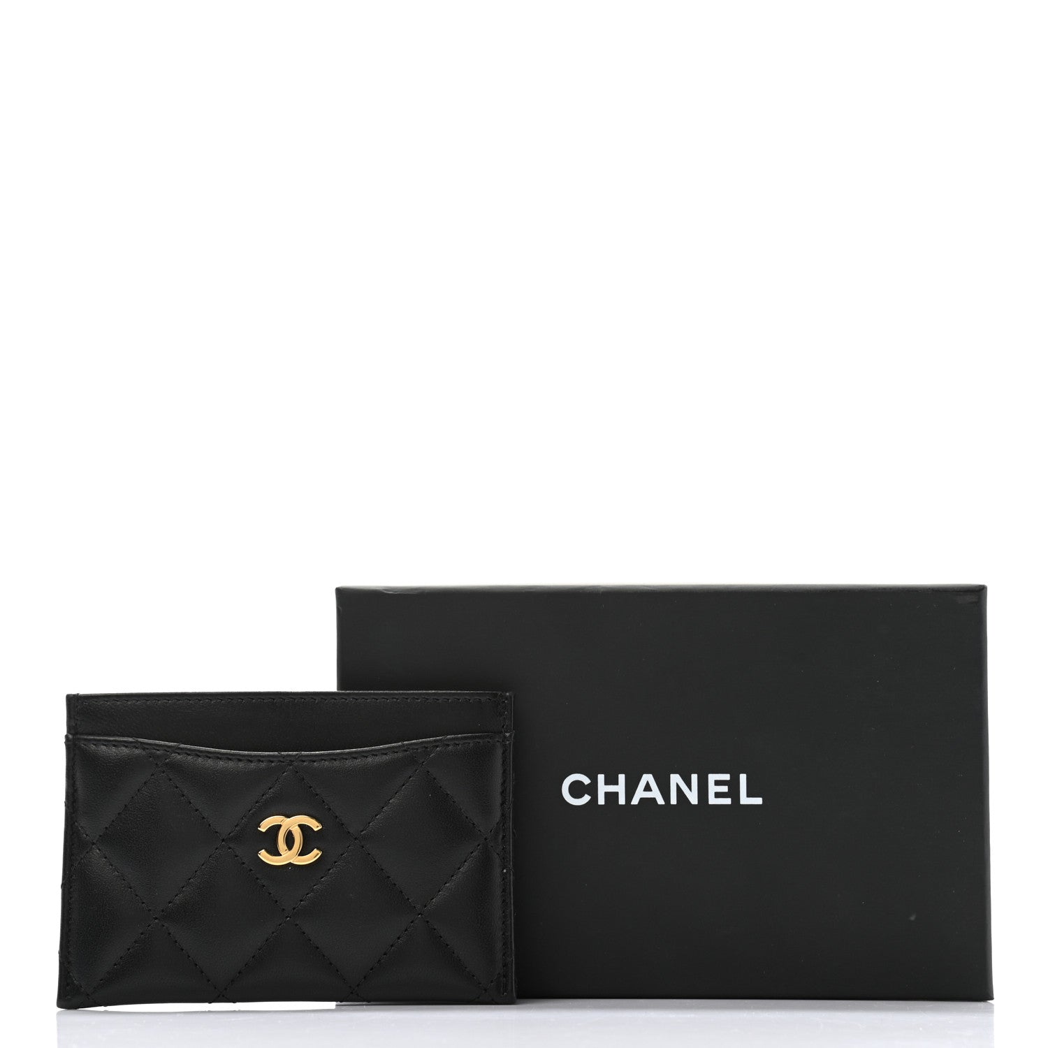 Chanel Lambskin Quilted Card Holder Black 9 of 9