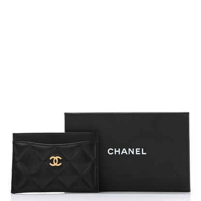 Chanel Lambskin Quilted Card Holder Black 9 of 9