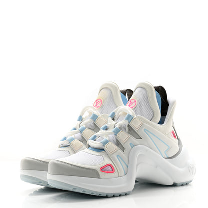 Louis Vuitton Calfskin LV Archlight Gradient Sneakers 36 Light Blue Pink 3 of 12