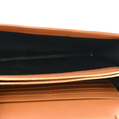 Saint Laurent Grain De Poudre Matelasse Chevron Monogram Chain Wallet Natural Dark 5 of 12