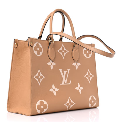 Louis Vuitton Empreinte Monogram Giant Onthego MM Arizona Creme 3 of 8