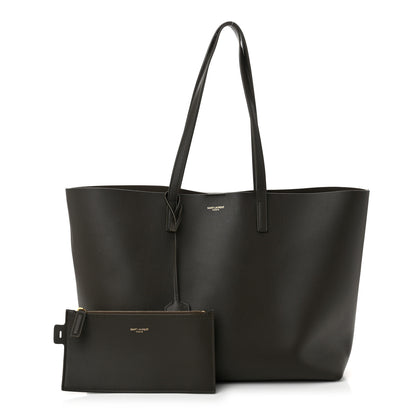 Saint Laurent Calfskin Large Shopping Tote Light Musk 3 of 11