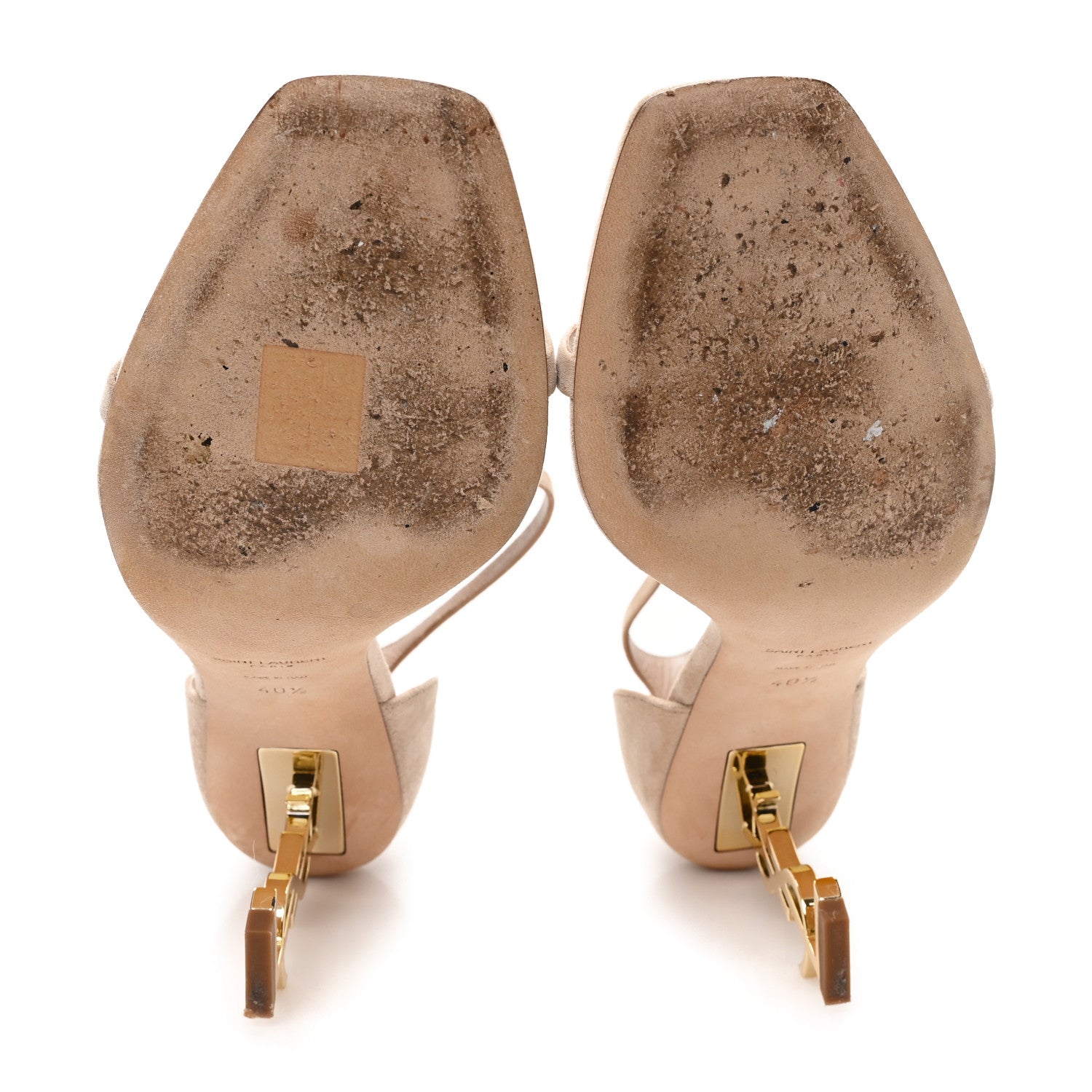 Saint Laurent Suede Calfskin Opyum 85 Sandals 40 Misia 6 of 11