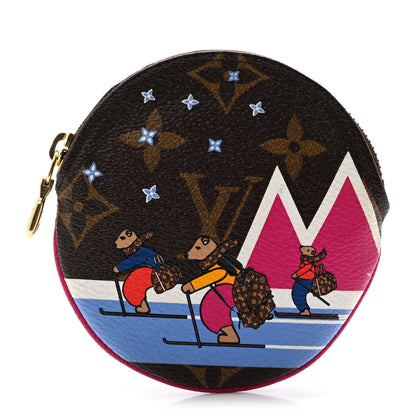 Louis Vuitton Monogram 2018 Christmas Animation Round Coin Purse 1 of 6