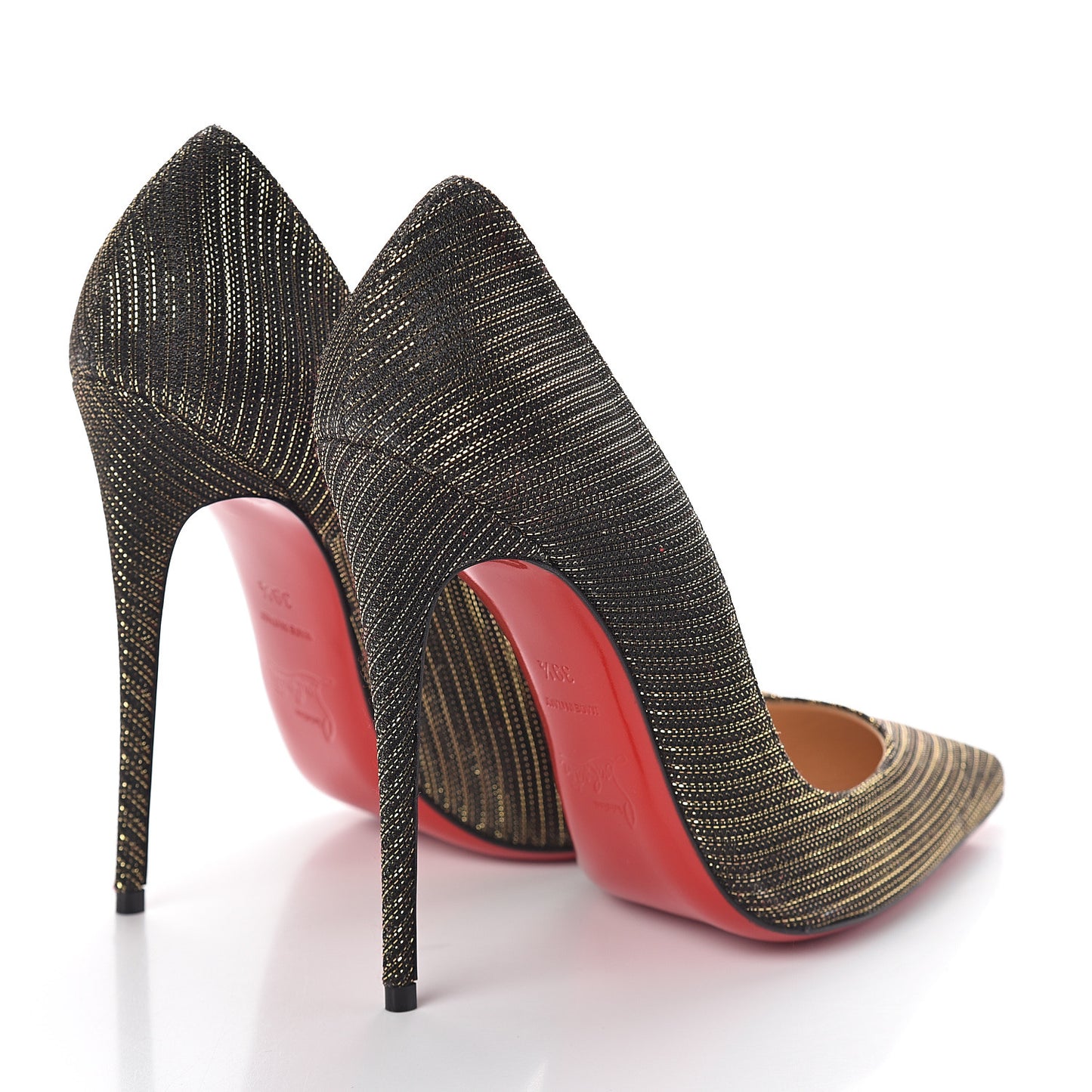Glitter Chain So Kate 120 Pumps 39.5 Black Gold