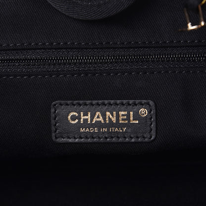 Chanel Woven Straw Raffia Small Deauville Tote Black 6 of 10