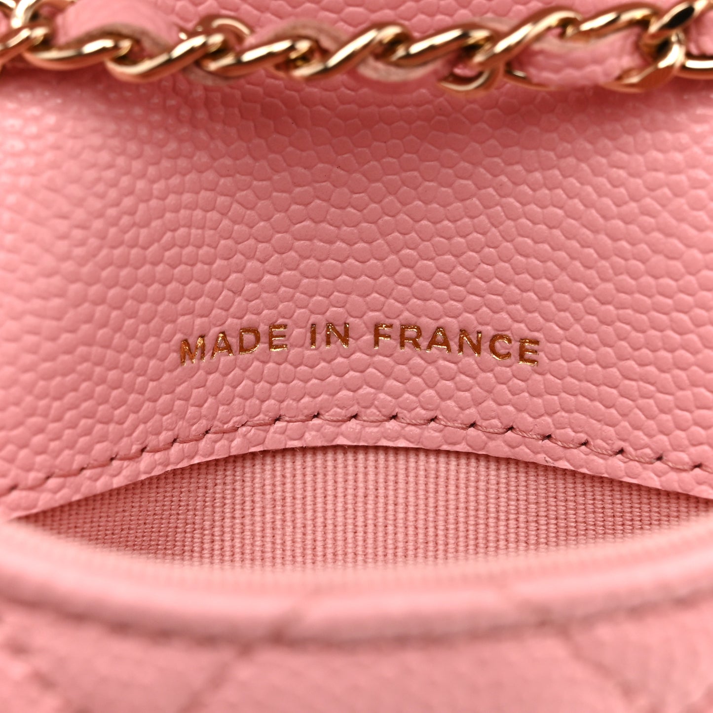 Caviar Quilted Mini Chain Belt Bag Light Pink