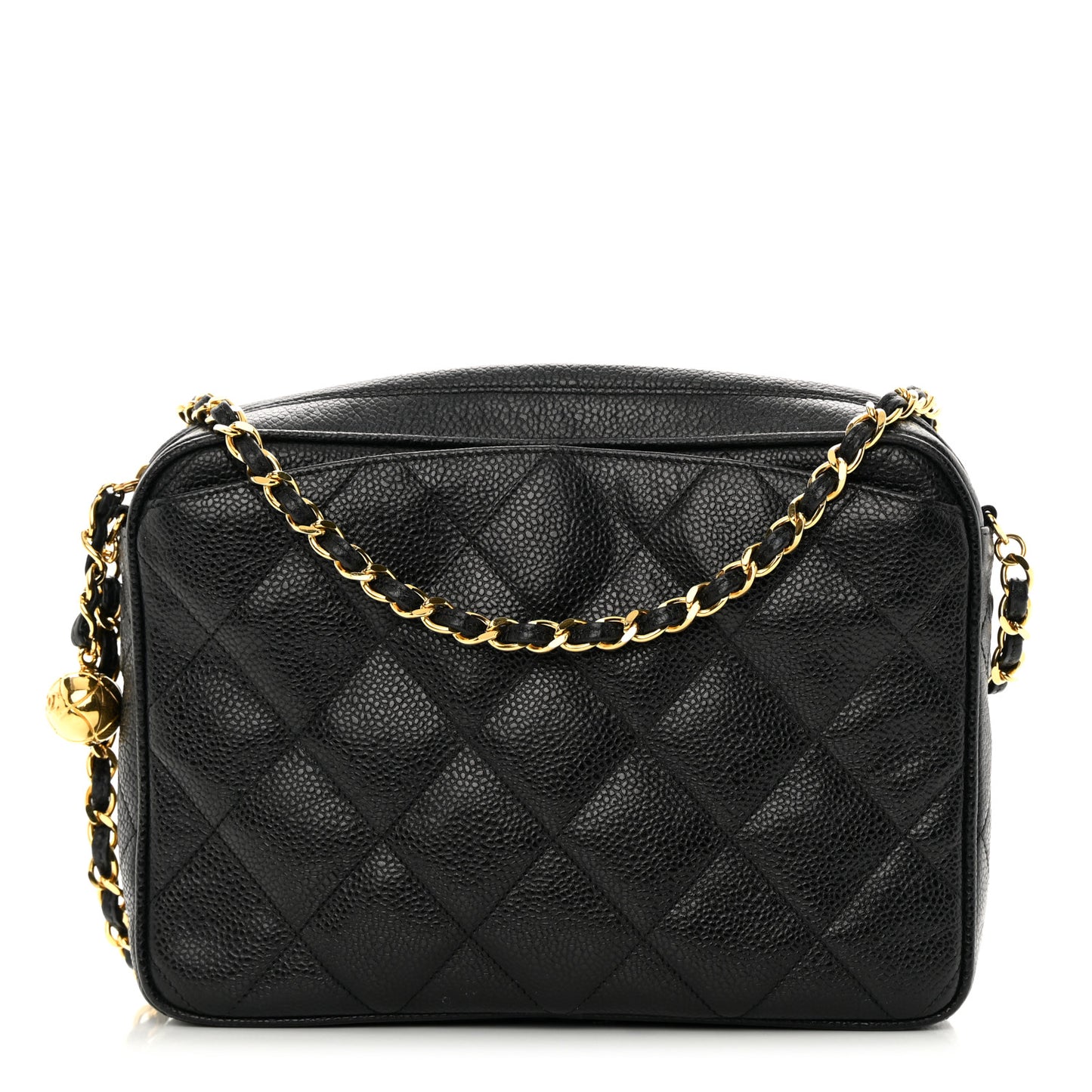 Caviar Quilted Camera Case Black
