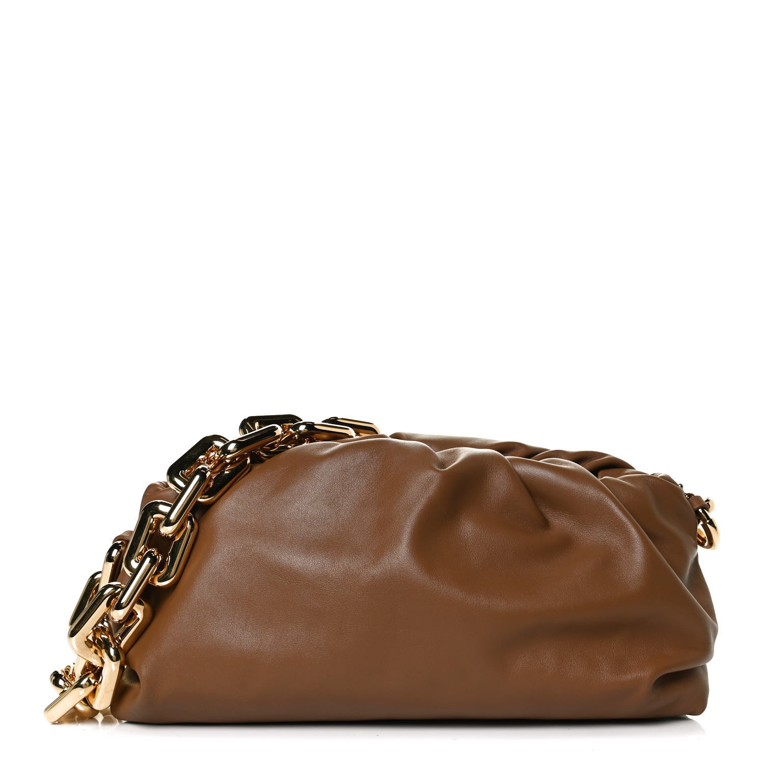 Bottega Veneta Calfskin The Pouch Chain Teak 1 of 10