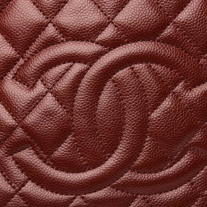 Chanel Caviar Quilted Petit Shopping Tote PST Burgundy 7 of 12