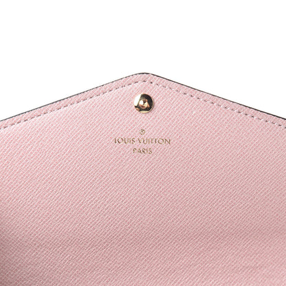 Louis Vuitton Damier Ebene Sarah Wallet NM Rose Ballerine 6 of 7