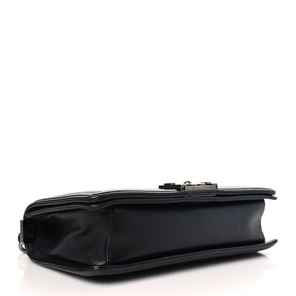 Chanel Calfskin Crystal Embossed Medium Boy Flap Black 4 of 9