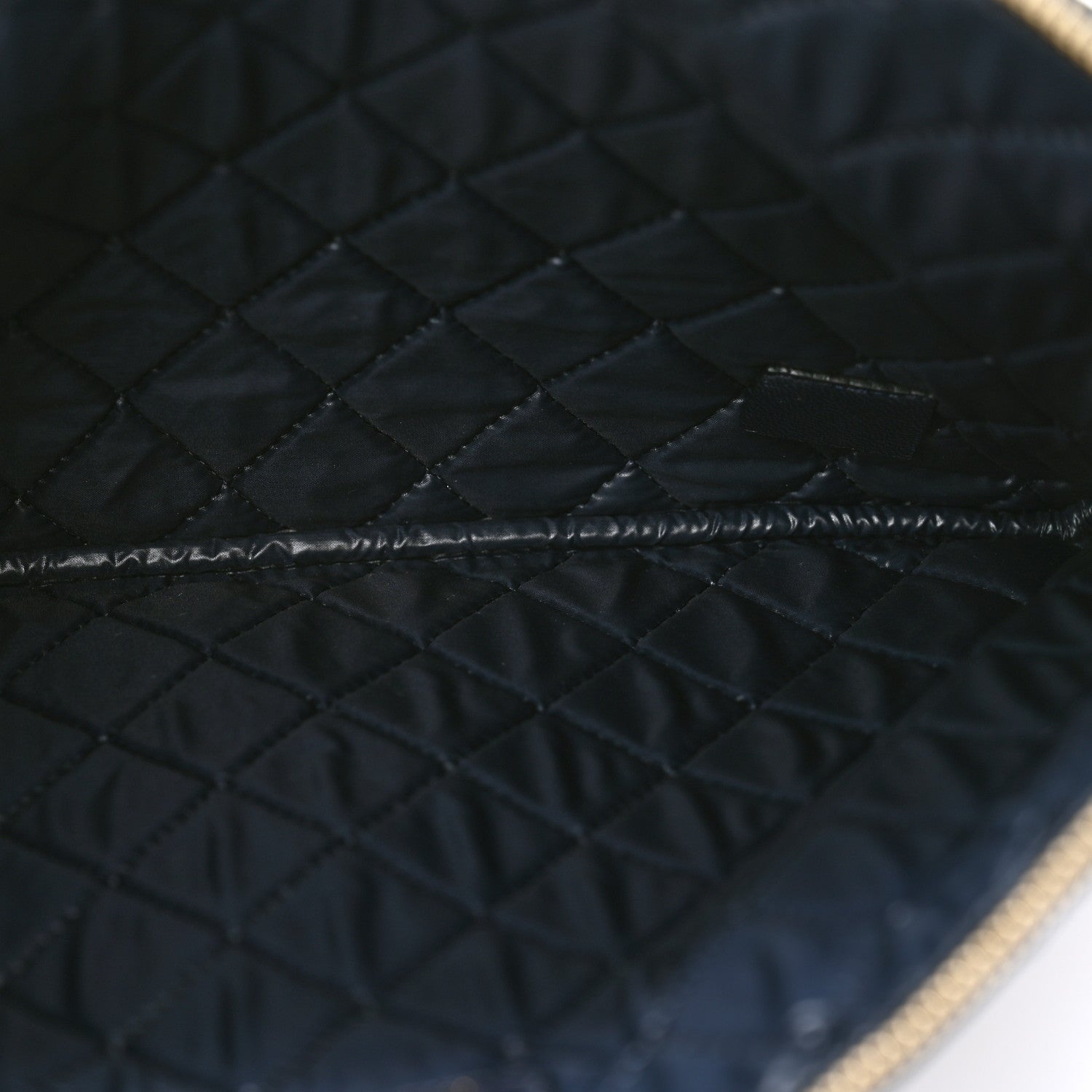 Chanel Lambskin Quilted Medium Cosmetic Case Navy Blue 5 of 9