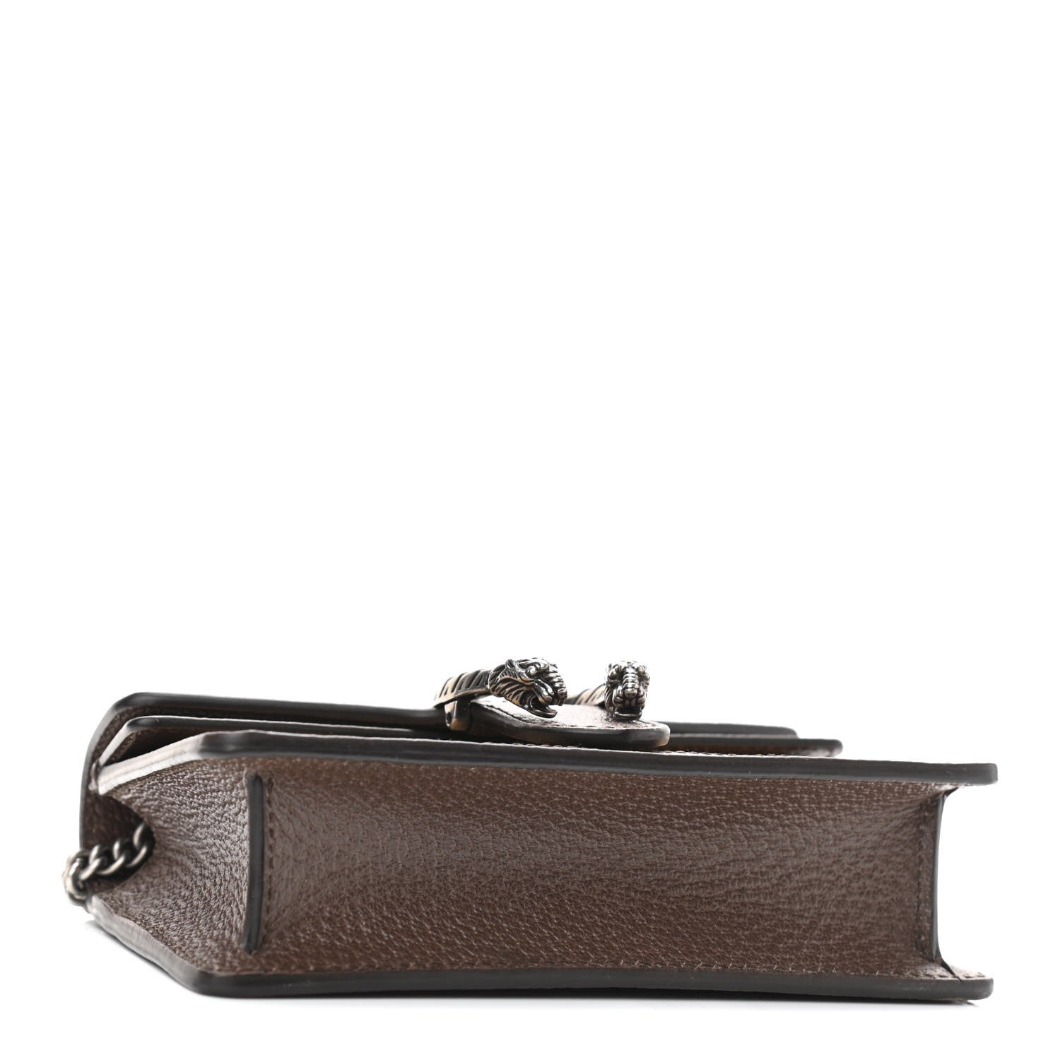 Gucci Monogram Jumbo GG Textured Dollar Calfskin Super Mini Dionysus Shoulder Bag Camel Ebony New Acero 3 of 8