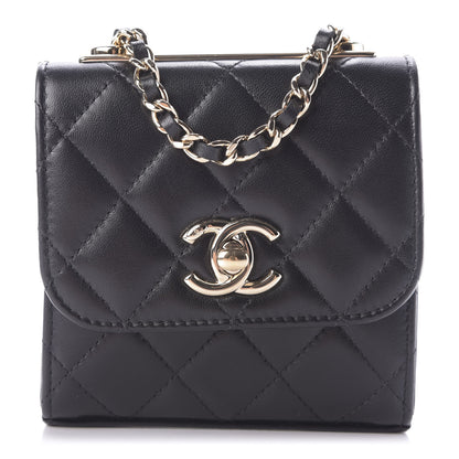 Chanel Lambskin Quilted Mini Trendy CC Chain Wallet Black 1 of 10