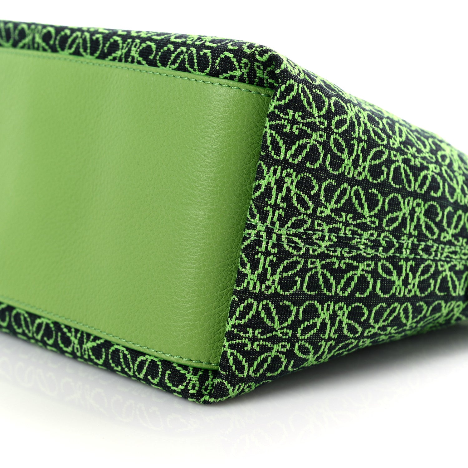 Loewe Jacquard Anagram Calfskin Small Cubi Bag Apple Green 9 of 9