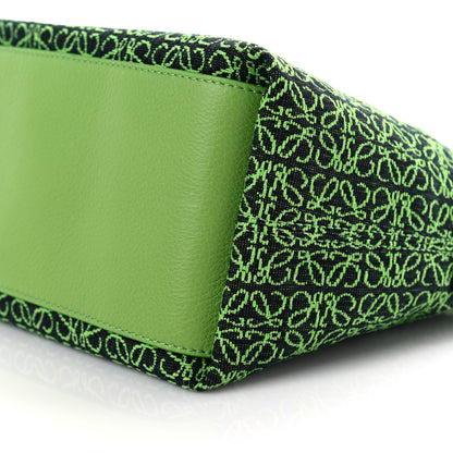 Loewe Jacquard Anagram Calfskin Small Cubi Bag Apple Green 9 of 9