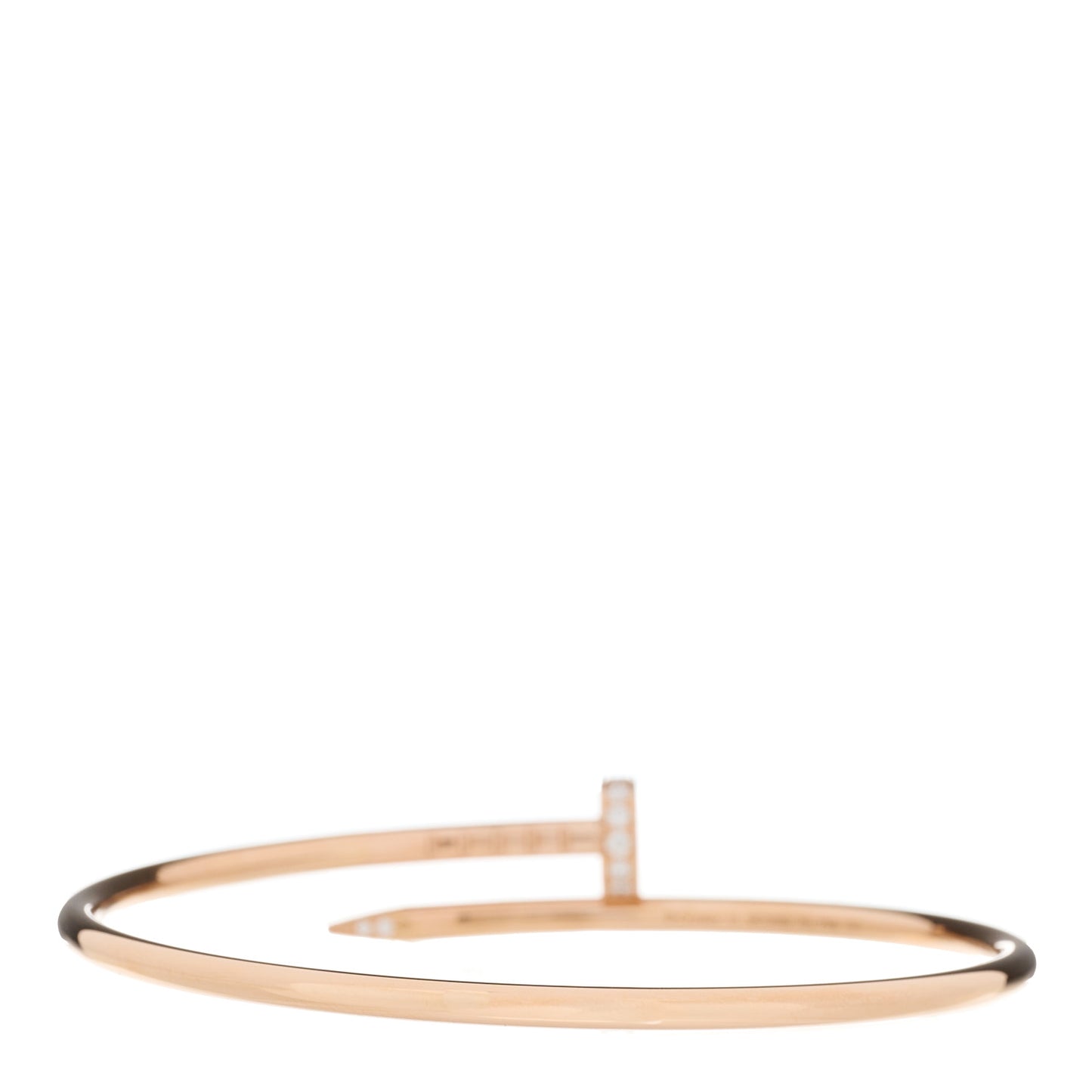18K Pink Gold Diamond Small Juste Un Clou Bracelet 15