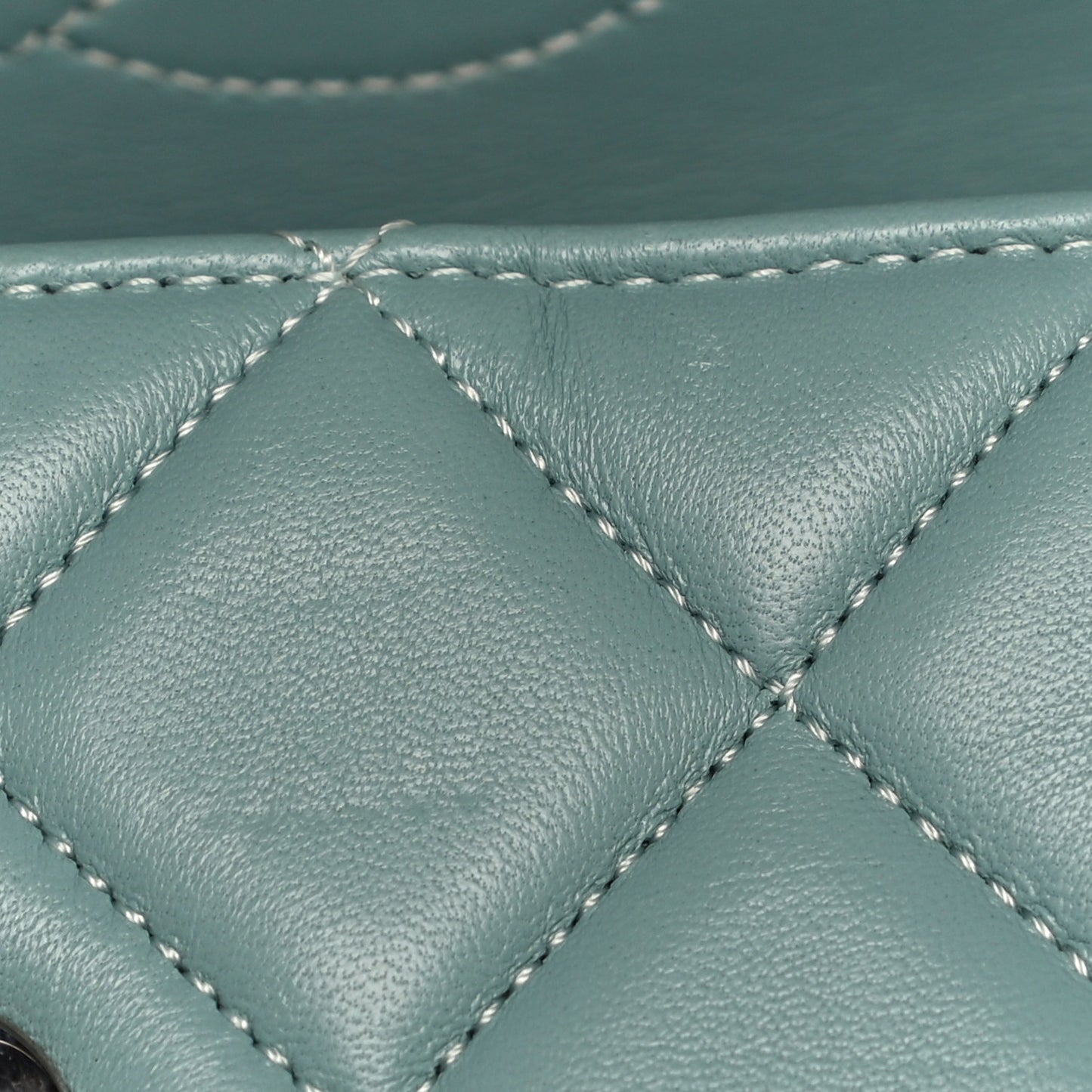 Lambskin Quilted Small Trendy CC Flap Dual Handle Bag Light Green