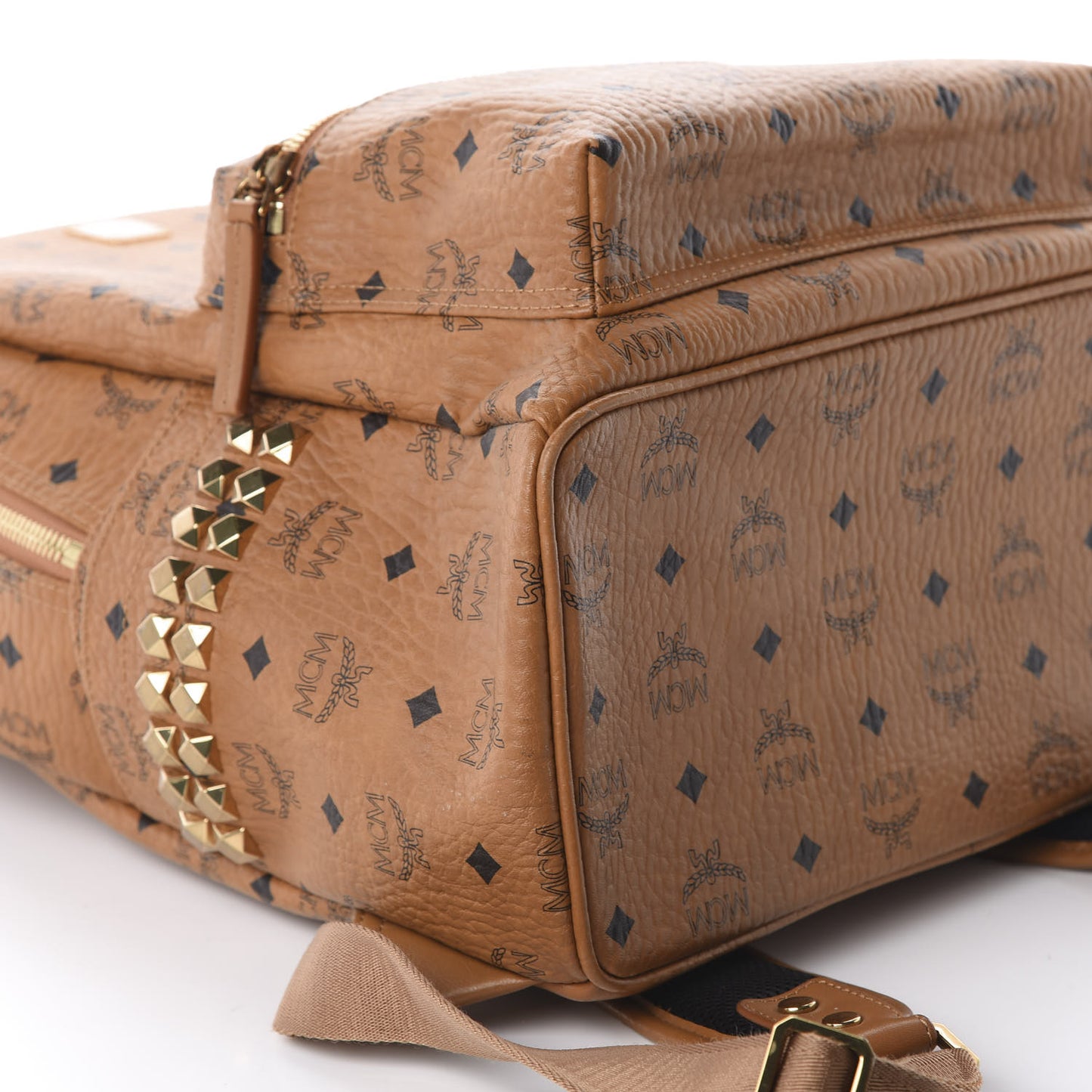 Visetos Medium Side Studs Stark Backpack Cognac