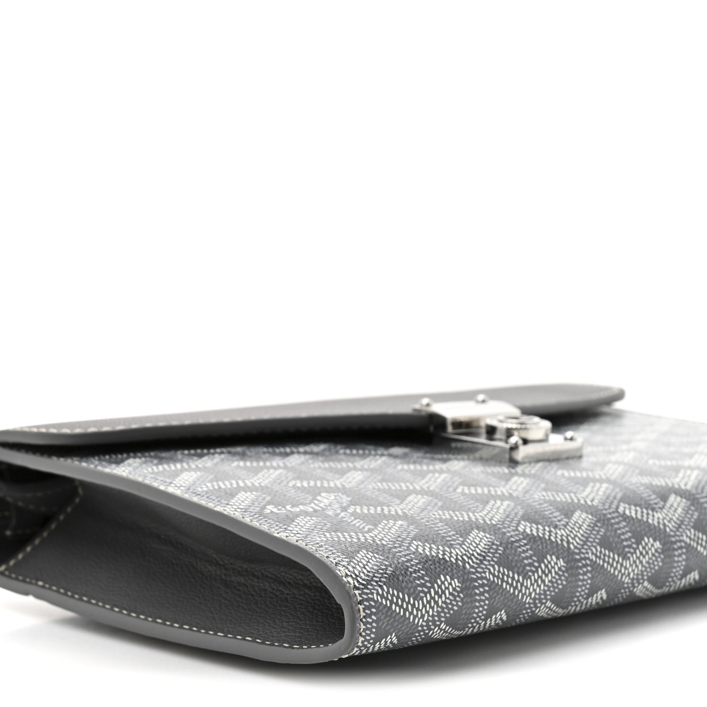 Goyardine Calfskin Chypre Wallet Pouch Grey