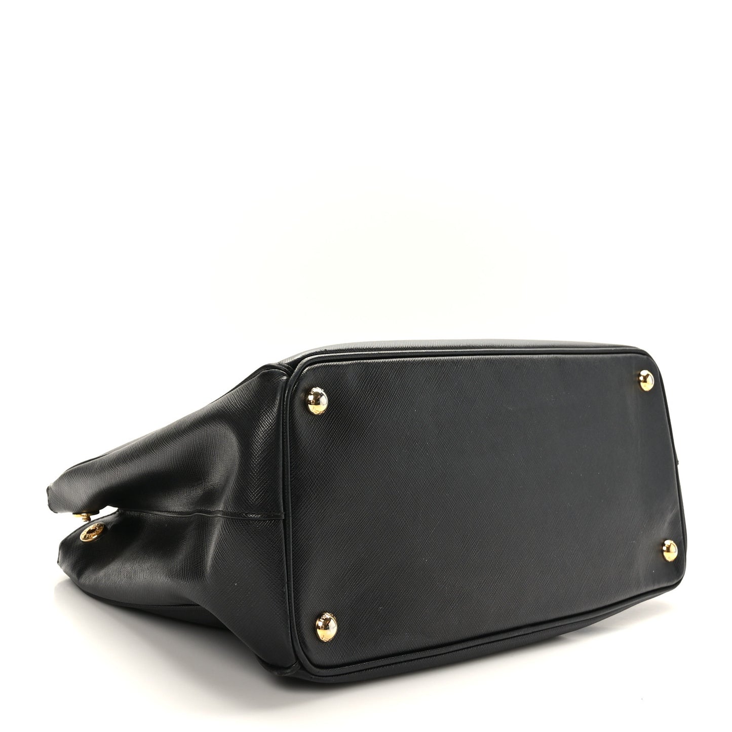 Saffiano Medium Galleria Double Zip Tote Black