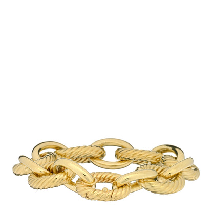 David Yurman 18K Yellow Gold 17mm Extra Large Oval Link Bracelet 2 of 3